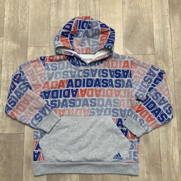 Kids Adidas All‎ Over Pullover Hoodie - Picture 1 of 5